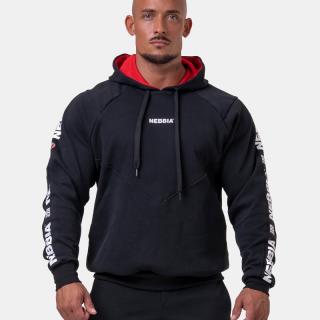 NEBBIA - Férfi kapucnis pulóver Unlock the CHAMPION 194 (black) (XL) - NEBBIA