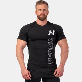 NEBBIA - Férfi testépítő póló Vertical logo 293 (black) (M) - NEBBIA