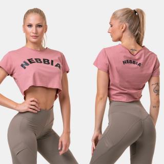 NEBBIA - Fit and Sporty laza crop top 583 (old rose) (L) - NEBBIA