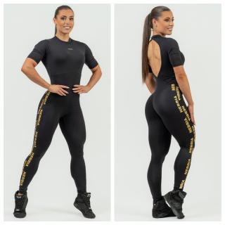 NEBBIA - Fitness overál női 823 (black-gold) (XS) - NEBBIA