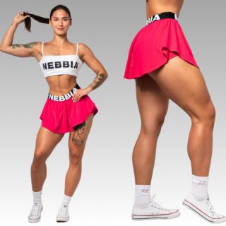 NEBBIA - Fitness szoknya 2V1 GYM FLOW 670 (pink) (M) - NEBBIA