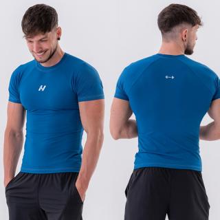 NEBBIA - Funkcionális slim fit férfi póló 324 (blue) (L) - NEBBIA