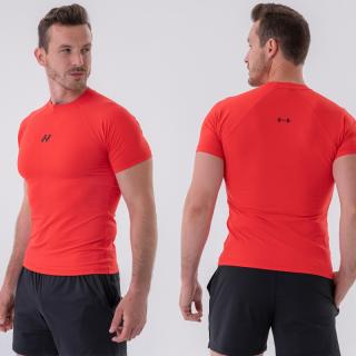 NEBBIA - Funkcionális slim fit póló férfi 324 (red) (L) - NEBBIA