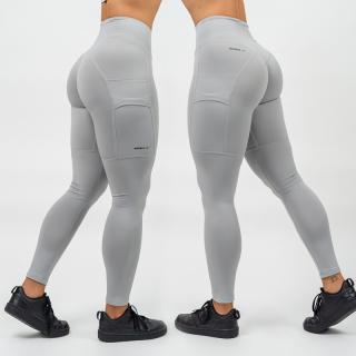 NEBBIA - High waist alakformáló leggings LEG DAY GOALS 248 (light grey) (L) - NEBBIA