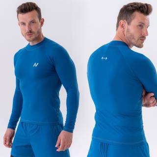 NEBBIA - Hosszú ujjú fitness felső férfi 328 (blue) (XL) - NEBBIA