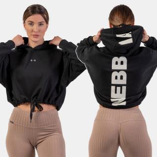 NEBBIA - Kapucnis crop melegítő felső ICONIC 421 (black) (M/L) - NEBBIA