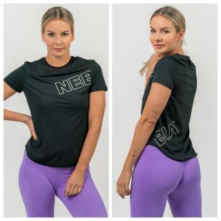 NEBBIA - Női fitness póló 440 (black) (L) - NEBBIA