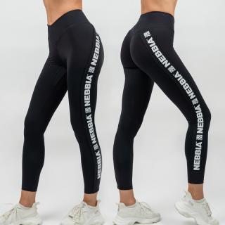 NEBBIA - Női magas derekú fitness leggings ICONIC 209 (black) (L) - NEBBIA