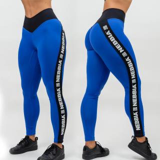 NEBBIA - Női magas derekú fitness leggings ICONIC 209 (blue) (L) - NEBBIA