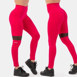 NEBBIA - Pink fitness leggings SPORTY 404 (pink) (L) - NEBBIA