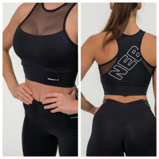 NEBBIA - Szivacsbetétes sportmelltartó 437 (black) (L) - NEBBIA