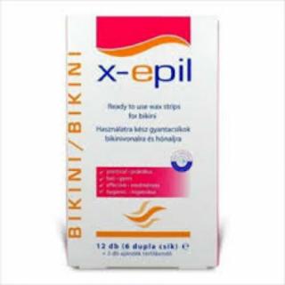 X-epil Használatra Kész Gyantacsíkok Bikini/Hónalj 12 db (6db dupla csík)