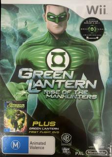 DC: Green Lantern Rise of the Manhunters + First Flight bónusz DVD (ausztrál-PAL) (Nintendo Wii)