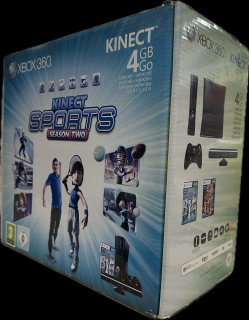 Microsoft: Xbox 360 Slim 4GB + Kinect + Kinect Sports Season Two (Xbox 360)