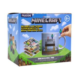 Paladone: Minecraft Build a Level Mug plus 4 reusable sticker sheets (Ajándéktárgyak)