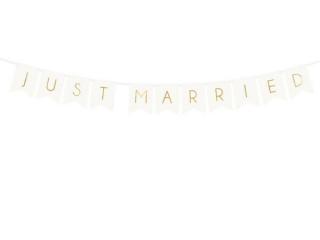 Just Married füzér - fehér