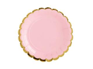 papír tányér (6 db/cs) - rózsaszín