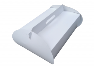 EXTRA ERÕS Piskótafüles fehér süteményes doboz, óriás (35X23+10 cm)