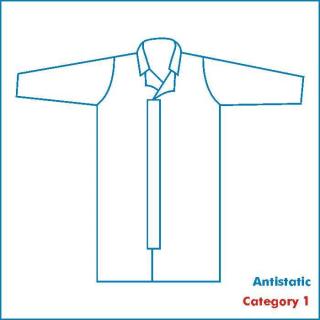 Antisztatikus köpeny, fehér,patentos, galléros Fehér XL