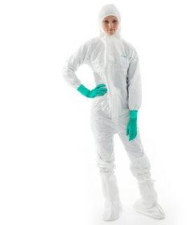 BioClean™-D steril overál kapucnival Fehér L