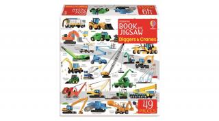 BOOK AND JIGSAW - DIGGERS AND CRANES