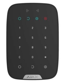 AJAX Keypad Plus - Vezeték nélküli érintés vezérelt kezelő panel, RFID olvasóval - Fekete