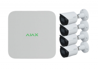 AJAX NVR WH - 8 Csatornás hálózati rögzítő - Fehér +4db Dahua 4Mpx-es IP kamera