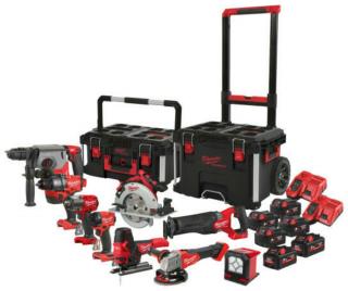 Milwaukee M18 FPP9A-555T akkus erőcsomag PACKOUT tárolókban