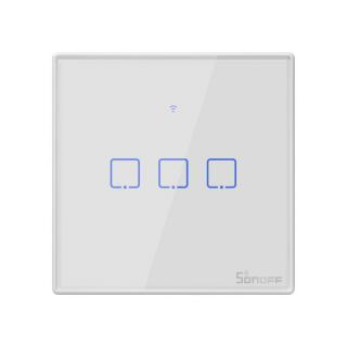 Sonoff TX T2 EU 3C WiFi + RF vezérlésű, távvezérelhető, érintős hármas csillár villanykapcsoló