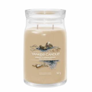 AMBER  SANDALWOOD NAGY POHARAS ÜVEGGYERTYA, Yankee Candle