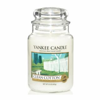 CLEAN COTTON nagy üveggyertya, Yankee Candle