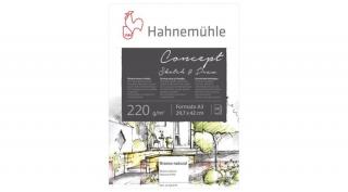 HAHNEMÜHLE CONCEPT RAJZ-, VÁZLAT- ÉS FESTŐTÖMB, 220 G, 20 LAP - A3