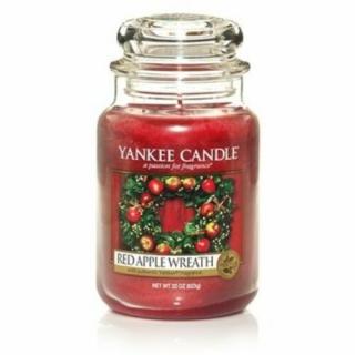 RED APPLE WREATH nagy üveggyertya, Yankee Candle