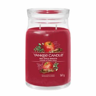 RED APPLE WREATH SIGNATURE NAGY ÜVEGGYERTYA, Yankee Candle