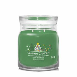 SHIMMERING CHRISTMAS TREE SIGNATURE KÖZEPES ÜVEGGYERTYA, Yankee Candle