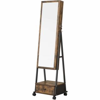 Ékszerszekrény, Tükörszekrény Zárható Ékszerrendező 41,5 x 152,5 x 37 cm