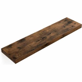 Fali polc, Lebegő polc 80x20 cm, rusztikus barna