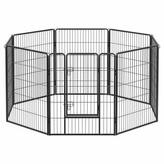 Kutya kennel, kutyaketrec, 8 paneles kisállat járóka 100 cm magas | FEANDREA