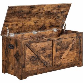 Tárolóláda, ülőláda 100 x 46 x 40 cm rusztikus barna