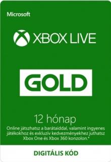 Microsoft: Xbox LIVE Gold előfizetés 12 hónap (digitális kód) (Xbox One)