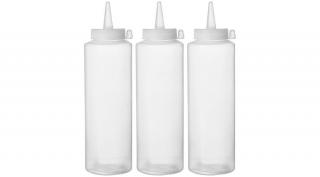 Adagoló flakon készlet - 3 db, 0,2L, Átlátszó, ż50x(H)185mm