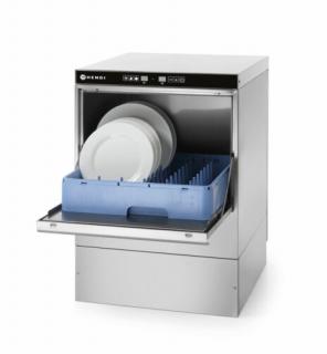 Hendi tányérmosogatógép elektronikus 50x50cm 230V ürítőszivattyús, öblítő.- és mosogatószer adagoló