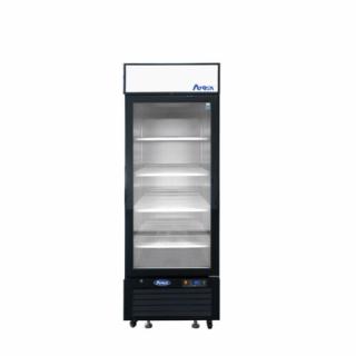 Ipari rozsdamentes bemutató hűtőszekrény üvegajtóval fekete 700 liter Atosa