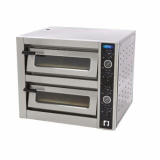 Maxima Deluxe pizzasütő 4 + 4 x 30 cm Dupla 400V