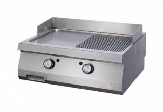 Maxima Heavy Duty grillsütő 1/2 barázdált króm - dupla - gáz