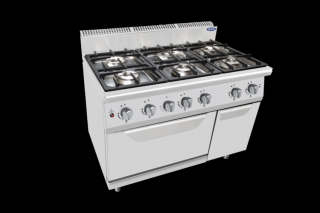 Prémium gáztűzhely tárolószekrénnyel 42 kW Cook Rite by Atosa