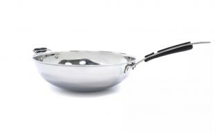 Rozsdamentes acél indukciós wok serpenyő