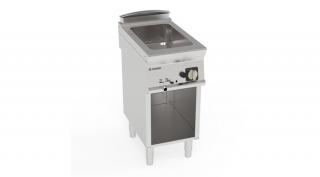 Tecnoinox lábon álló GN1/1 Bain Marie nyitott szekrénnyel - gázüzemű
