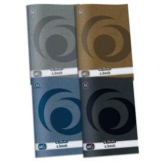 87-60 lapos négyzetrácsos kockás füzet A/4 Herlitz Montana soft touch vegyes mintákkal