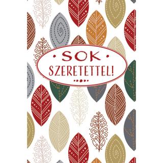 Ajándékkísérő kártya Cardex "Sok szeretettel" levél mintás